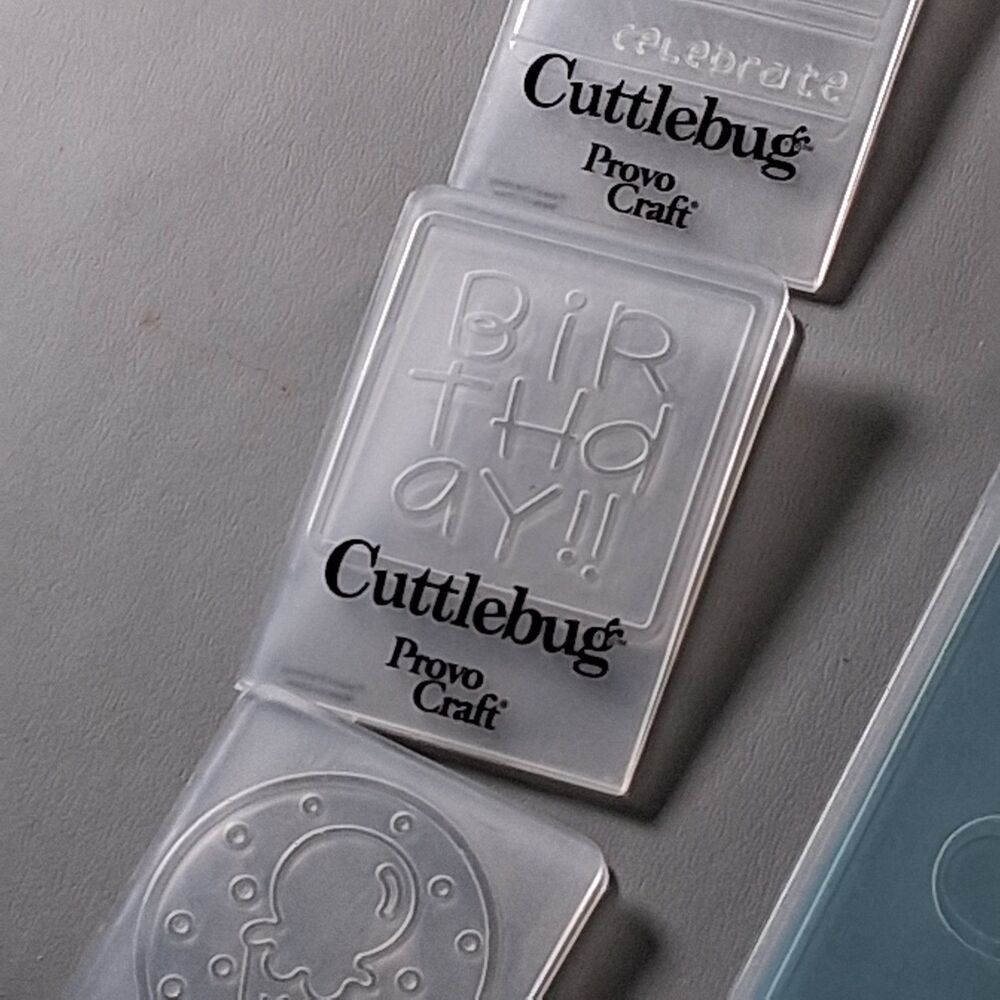 Lot of 9 Sizzix Cuttlebug Darice Embossing Folders Sweet Baby Birthday Scrapbook - Picture 10 of 11